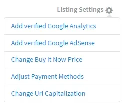 Verificación de los ingresos de la página web en Flippa
