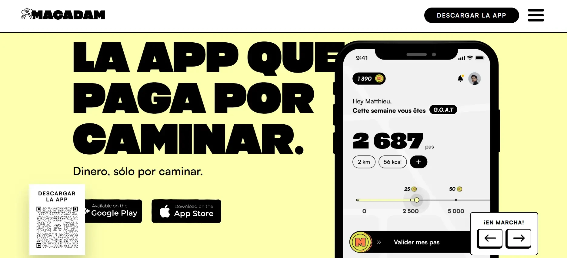 Macadam - La app que te paga por caminar