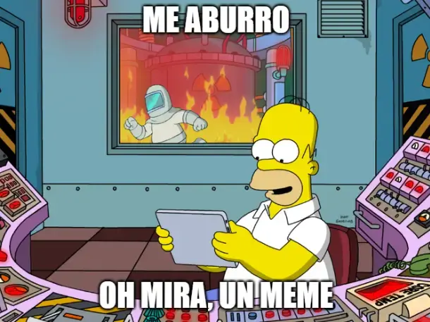 Meme Me Aburro - Los Simpson
