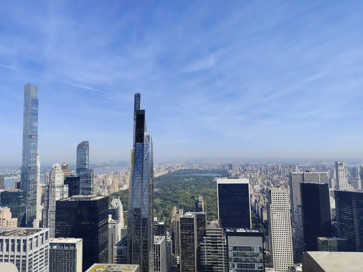 Central Park gezien vanaf Top of the Rock, richting het noorden
