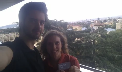 Guillermo Marqueta-Siibert y Begoña Rodriguez Gil en #elviajedemitarjeta