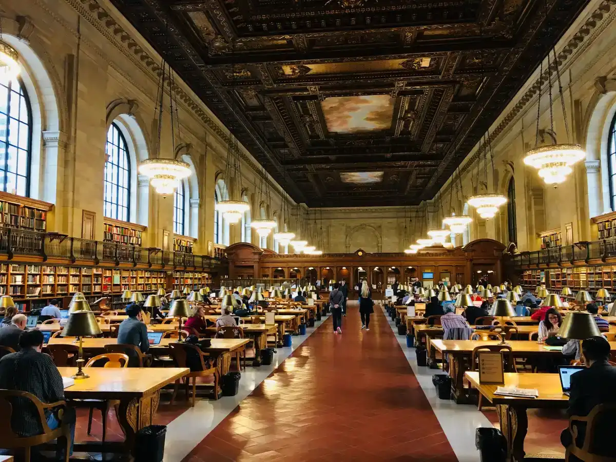 La Rose Main Reading Room, la sala de lectura de la Biblioteca Pública de Nueva York