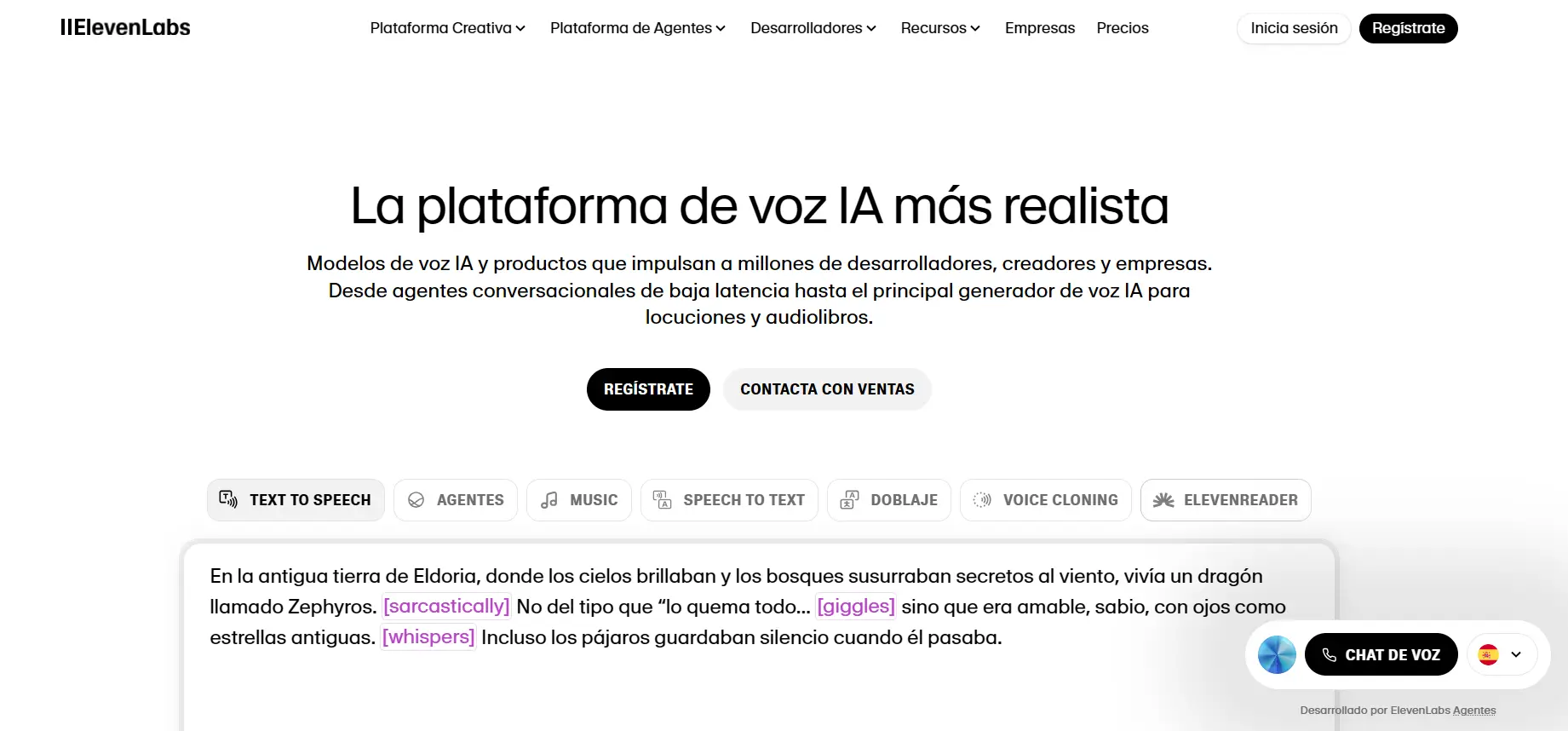 Clona tu voz con Elevenlabs