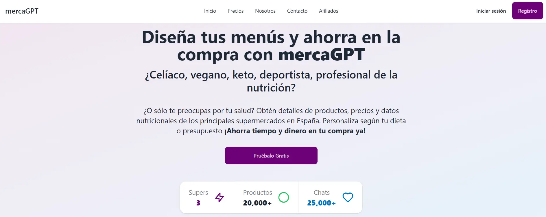 Crea tu menú semanal con MercaGPT