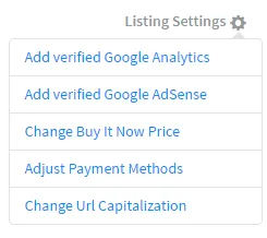 Verificación de los ingresos de la página web en Flippa
