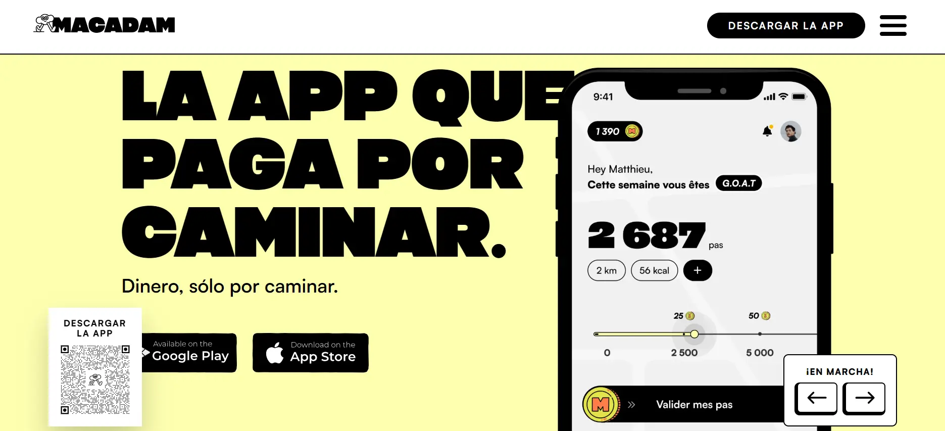 Macadam - La app que te paga por caminar