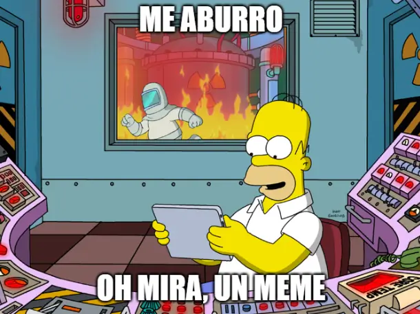 Meme Me Aburro - Los Simpson