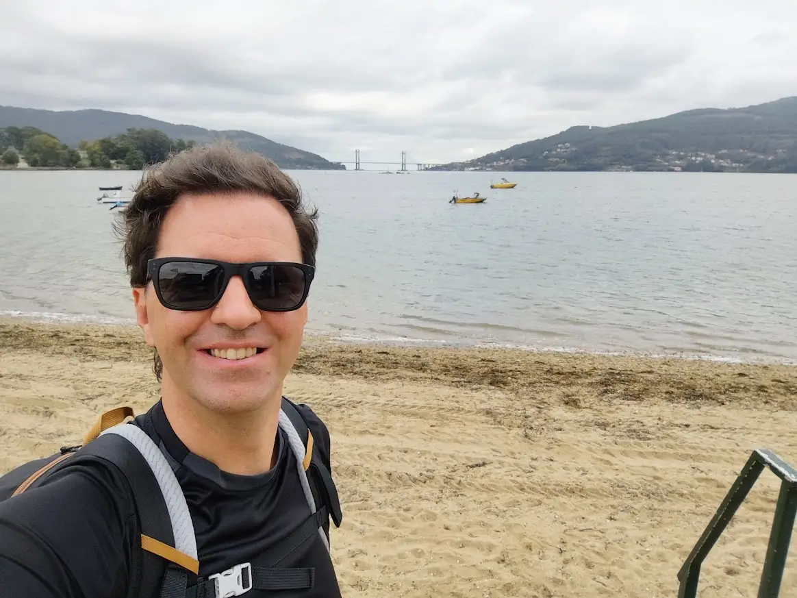 Playa de Cesantes en Redondela del Camino de Santiago