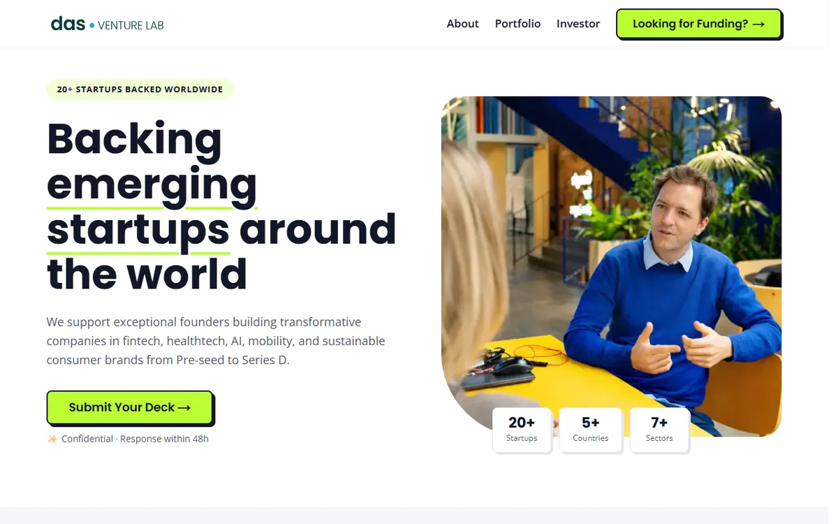 La web de Das Venture Lab