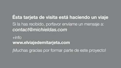 El Viaje de mi Tarjeta (parte detrás) - Michiel Das